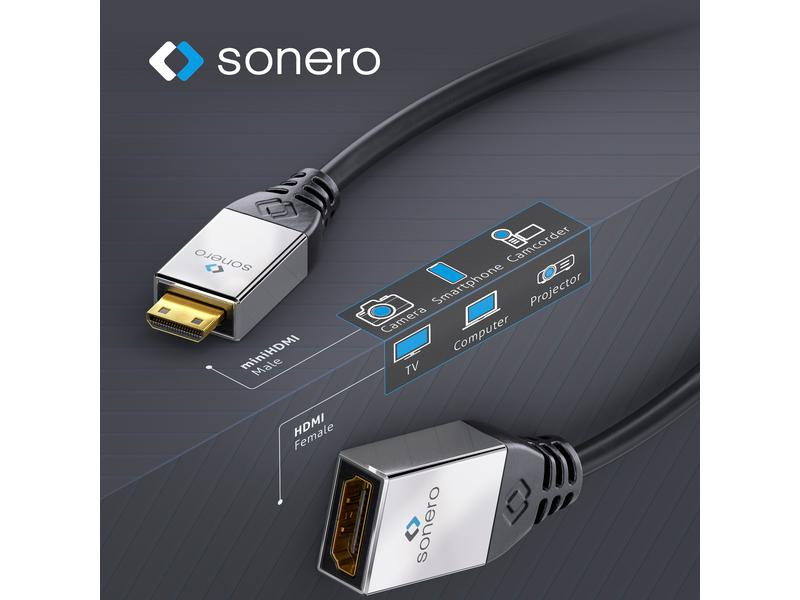 sonero Adapterkabel 4K High Speed Mini-HDMI (HDMI-C) - HDMI