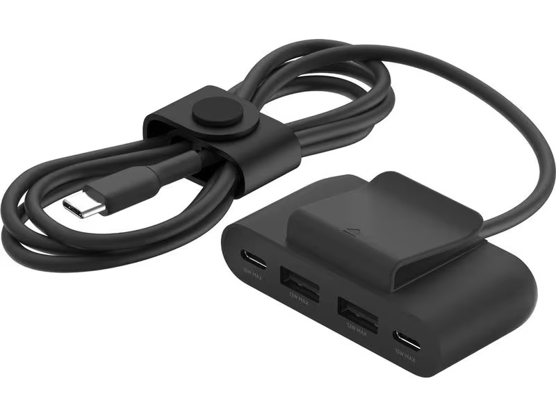Belkin USB-Hub 4-Port USB Charge Schwarz