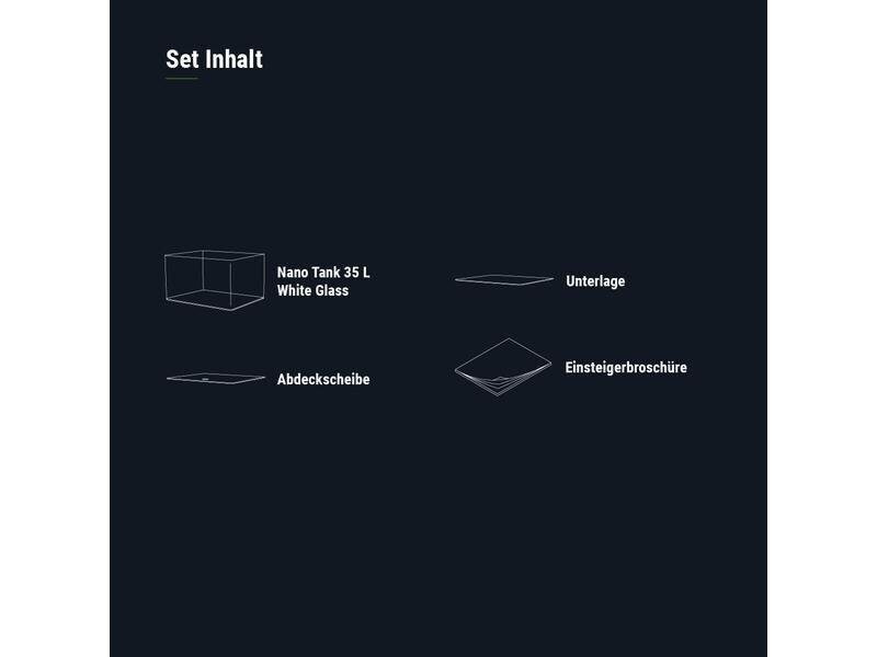Dennerle Aquarium Nano Cube White Glass, 35 l