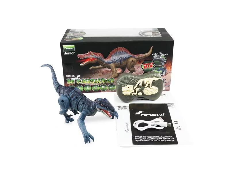 Amewi RC Dinosaurier Velociraptor Blaugrau, RTR