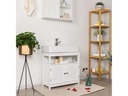 VASAGLE Waschbeckenunterschrank mit Türen 60 x 60 cm, Weiss