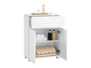 VASAGLE Badezimmerregal mit Schublade 80 x 30 cm, Weiss