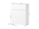 VASAGLE Badezimmerregal mit Schublade 80 x 30 cm, Weiss
