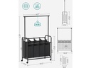 Songmics Wäschekorb  50 l, Schwarz