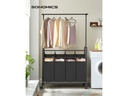 Songmics Wäschekorb  50 l, Schwarz