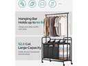Songmics Wäschekorb  50 l, Schwarz