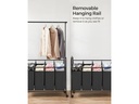 Songmics Wäschekorb  50 l, Schwarz