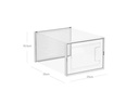 Songmics Schuhorganizer Transparent/Weiss, 18er Set