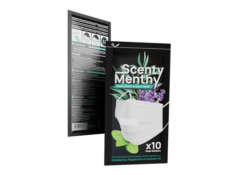 Scenty Menthy Aromasticker für Hygienemaske, 10 Stück