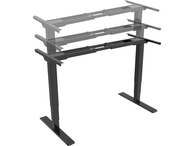 Contini Tischgestell ohne Platte ET225E, Höhe: 645-1300 mm, Schwarz