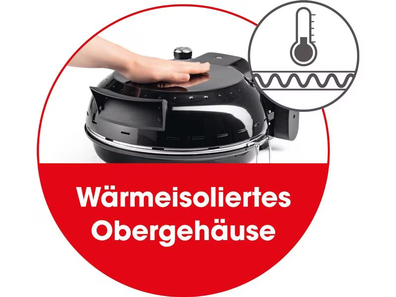 GOURMETmaxx Pizzaofen Ø 30 cm, Schwarz