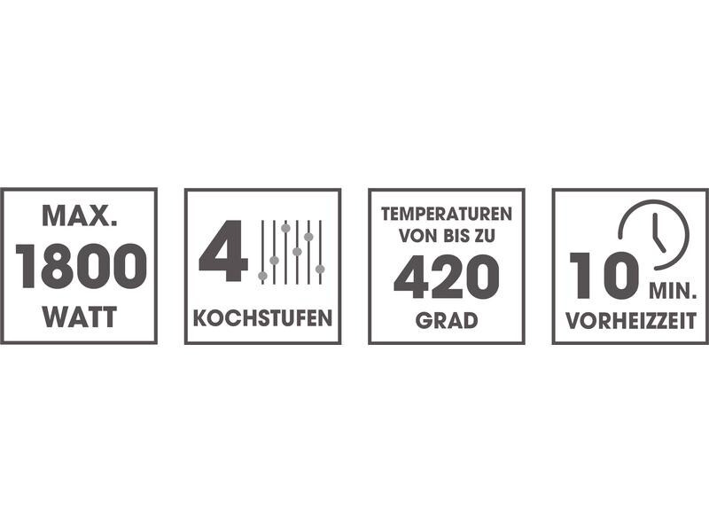 GOURMETmaxx Pizzaofen Ø 30 cm, Schwarz