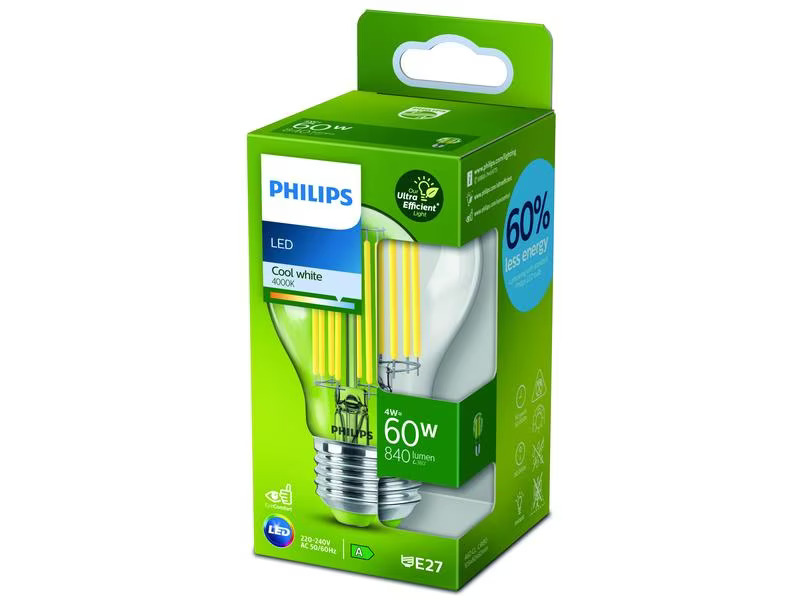 Philips Lampe 4 W (60 W) E27 Neutralweiss