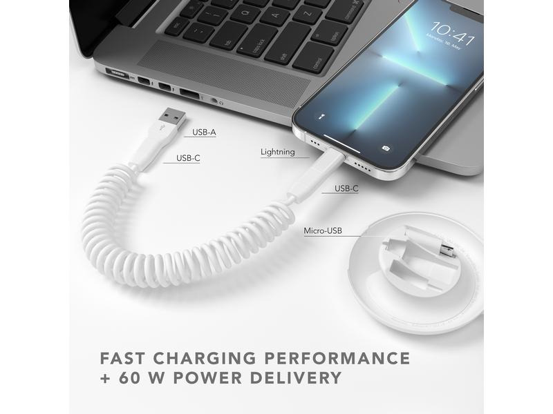 Vonmählen USB-Ladekabel Allroundo Eco All-in-One Weiss