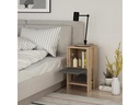 Woody Fashion Nachttisch Ema 30 x 55 x 30 cm, Anthrazit/Nature