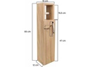 Woody Fashion Badezimmerregal Star 15 x 65 x 12 cm, Nature