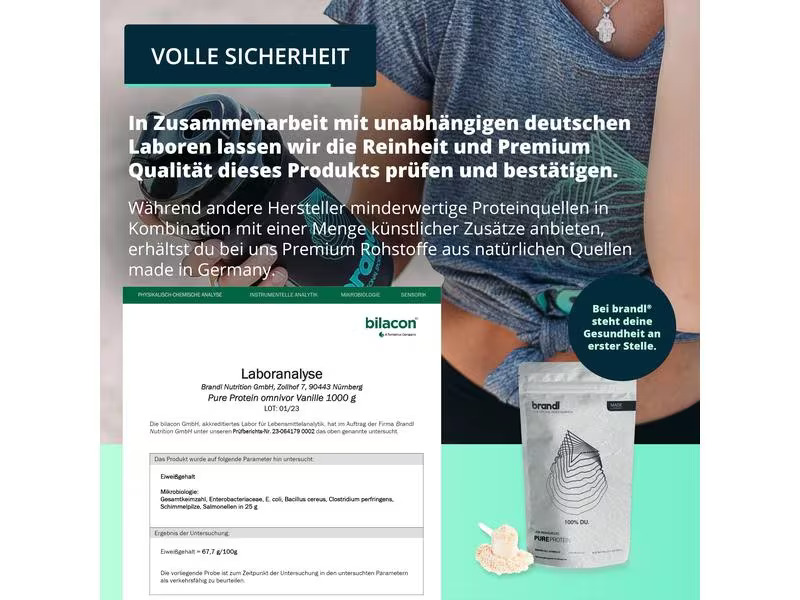 Brandl-Nutrition Pulver Pure Protein Vegan Vanille 1000 g