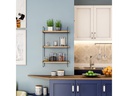 Woody Fashion Wandregal Pulalis 40 x 66 x 20 cm, Braun