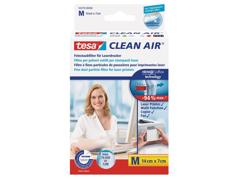 tesa Feinstaubfilter Clean Air M 140x70 mm für Laserdrucker