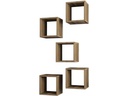 Woody Fashion Wandregal Box 30 x 30 x 24 cm, Walnuss