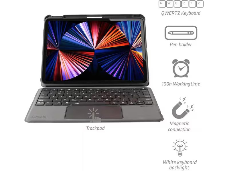 4smarts Tablet Tastatur Cover Solid Pro für iPad 10th Gen. CH