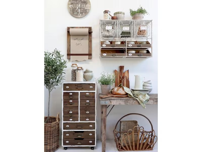 Chic Antique Wandregal 50.5 x 71.5 x 1 cm, Braun