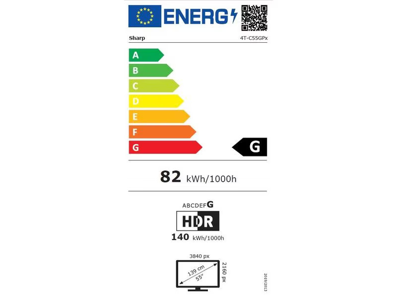 Sharp TV 55GP6260E 55, 3840 x 2160 (Ultra HD 4K), QLED