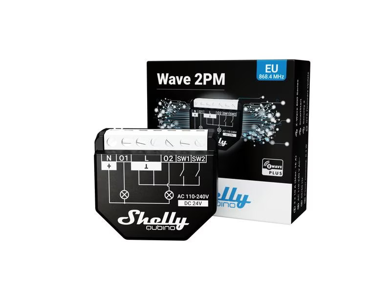 Shelly Funk-Schaltaktor mit Leistungsmessung Qubino WAVE 2PM