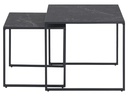 AC Design Beistelltisch Infinity 2 Stück, Schwarz
