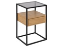 AC Design Nachttisch Randolf 40 x 35 x 60 cm, Nature/Schwarz