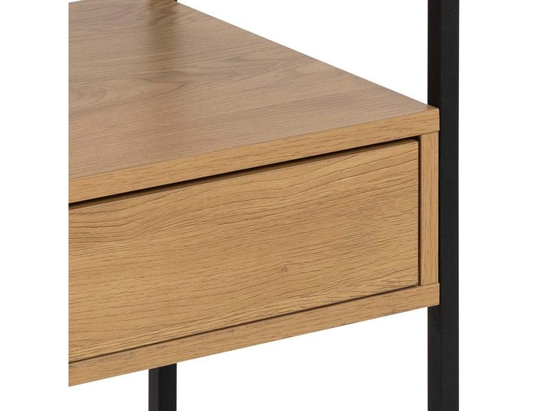 AC Design Nachttisch Randolf 40 x 35 x 60 cm, Nature/Schwarz