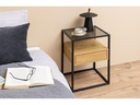 AC Design Nachttisch Randolf 40 x 35 x 60 cm, Nature/Schwarz