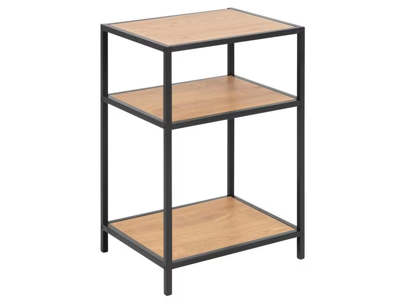 AC Design Nachttisch Seaford 42 x 35 x 63 cm, Nature/Schwarz