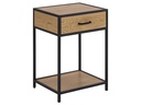 AC Design Nachttisch Seaford 42 x 35 x 63 cm, Nature/Schwarz