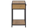 AC Design Nachttisch Seaford 42 x 35 x 63 cm, Nature/Schwarz