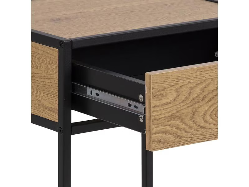 AC Design Nachttisch Seaford 42 x 35 x 63 cm, Nature/Schwarz