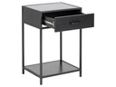 AC Design Nachttisch Seaford 42 x 35 x 63 cm, Schwarz