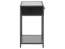 AC Design Nachttisch Seaford 42 x 35 x 63 cm, Schwarz