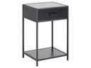 AC Design Nachttisch Seaford 42 x 35 x 63 cm, Schwarz