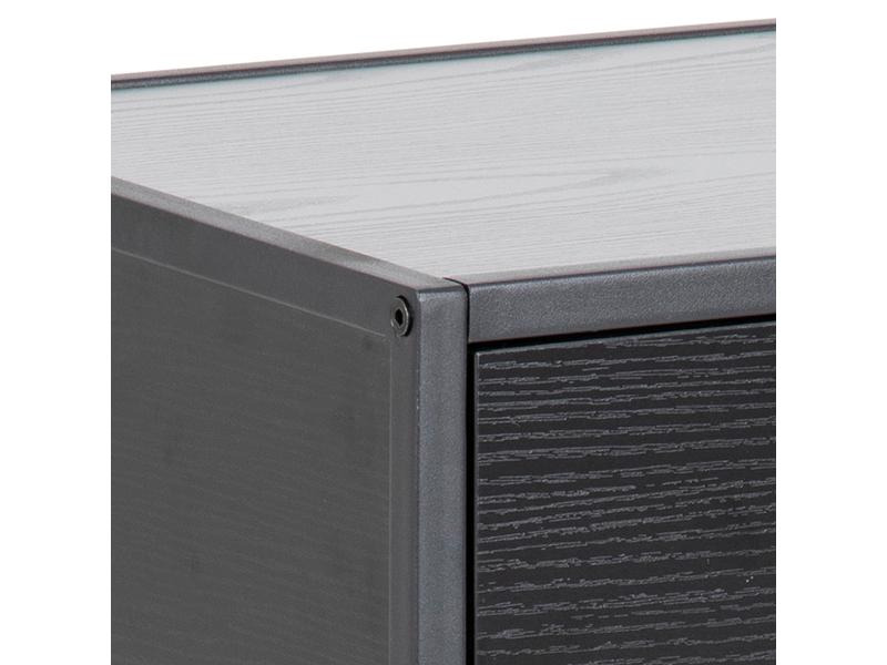 AC Design Nachttisch Seaford 42 x 35 x 63 cm, Schwarz