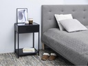 AC Design Nachttisch Seaford 42 x 35 x 63 cm, Schwarz