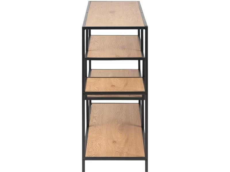 AC Design Regal Seaford 114 x 35 x 78 cm, Nature/Schwarz