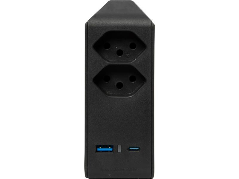 Brennenstuhl Abzweigstecker 2 x T13, 1 x USB A, 1 x USB C, 300° drehbar