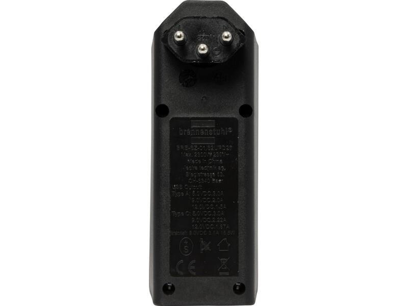Brennenstuhl Abzweigstecker 2 x T13, 1 x USB A, 1 x USB C, 300° drehbar