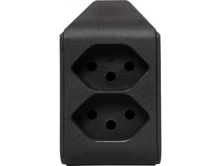 Brennenstuhl Abzweigstecker 2 x T13, 300° drehbar, Schwarz
