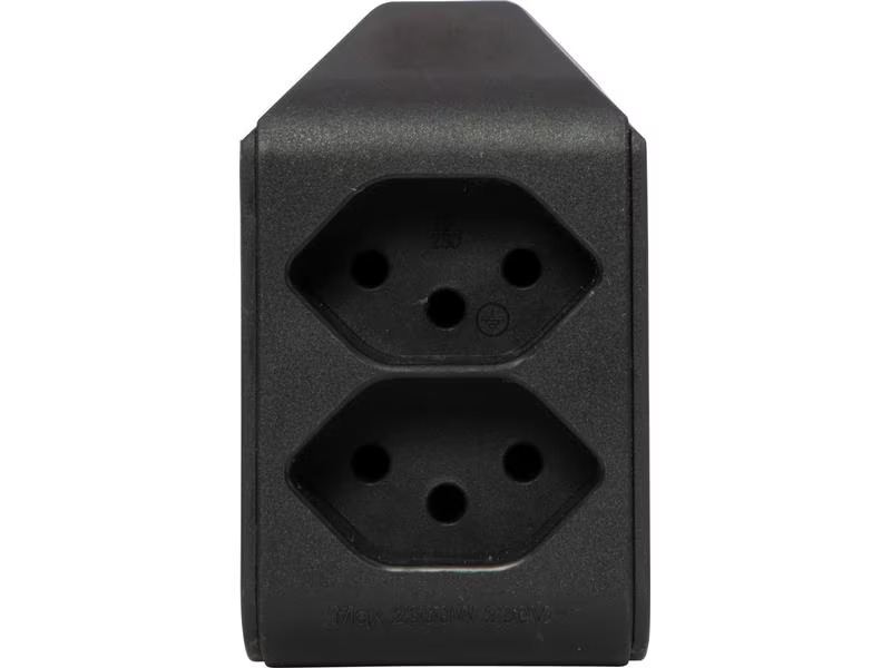 Brennenstuhl Abzweigstecker 2 x T13, 300° drehbar, Schwarz