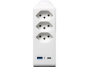 Brennenstuhl Abzweigstecker 3 x T13, 1 x USB A, 1 x USB C, 300° drehbar