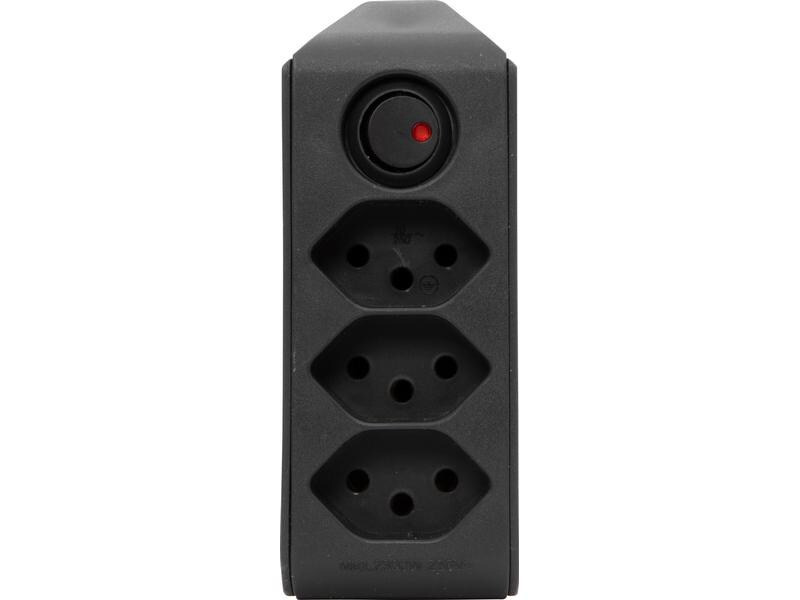 Brennenstuhl Abzweigstecker 3 x T13, 300° drehbar, Schwarz