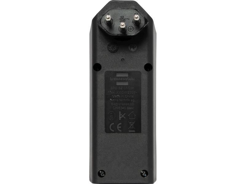 Brennenstuhl Abzweigstecker 3 x T13, 300° drehbar, Schwarz