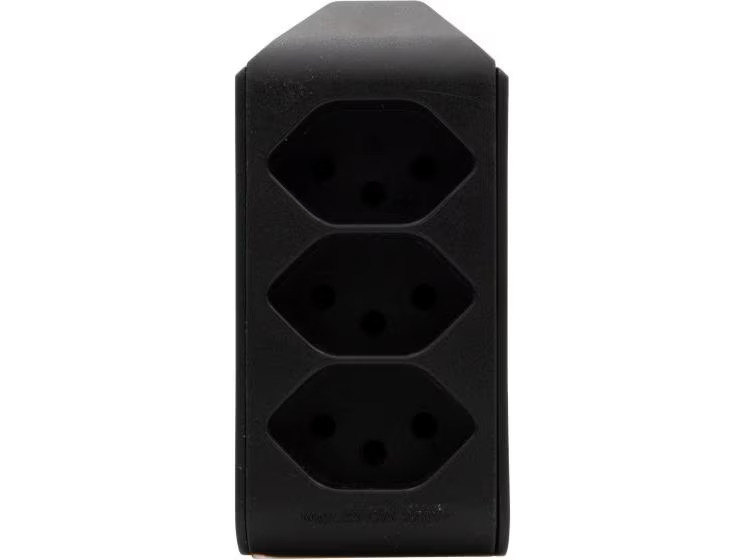 Brennenstuhl Abzweigstecker 3 x T13, 300° drehbar, Schwarz